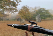 Nigerian Ebony Native American Flute, Minor, Low F-4, #O27E